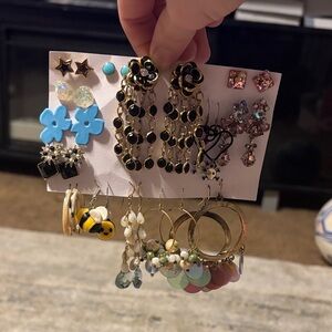 15 pairs of earrings